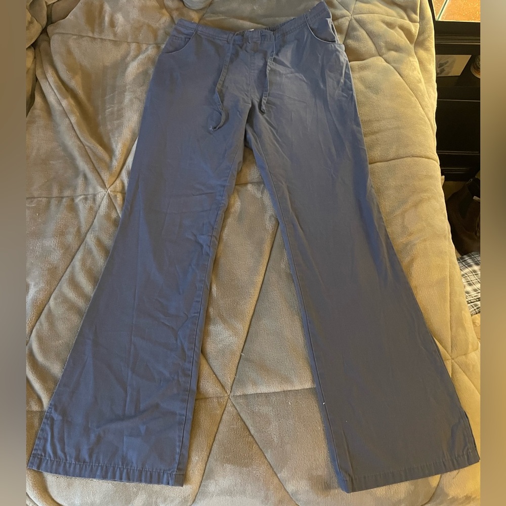 Dickies blue bell bottom scrub pants